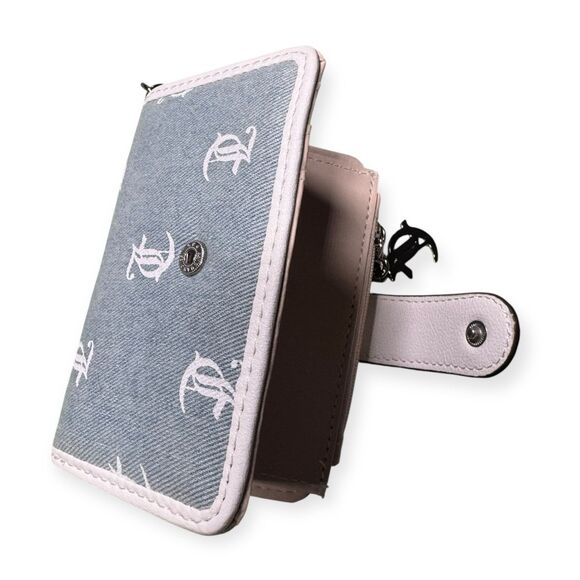Juicy Couture Denim Blue and White Wallet Y2K VTG‎ - Picture 3 of 7